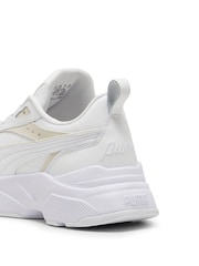 Puma White/Grey Womens Cassia Lux Sneakers - Image 6 of 6