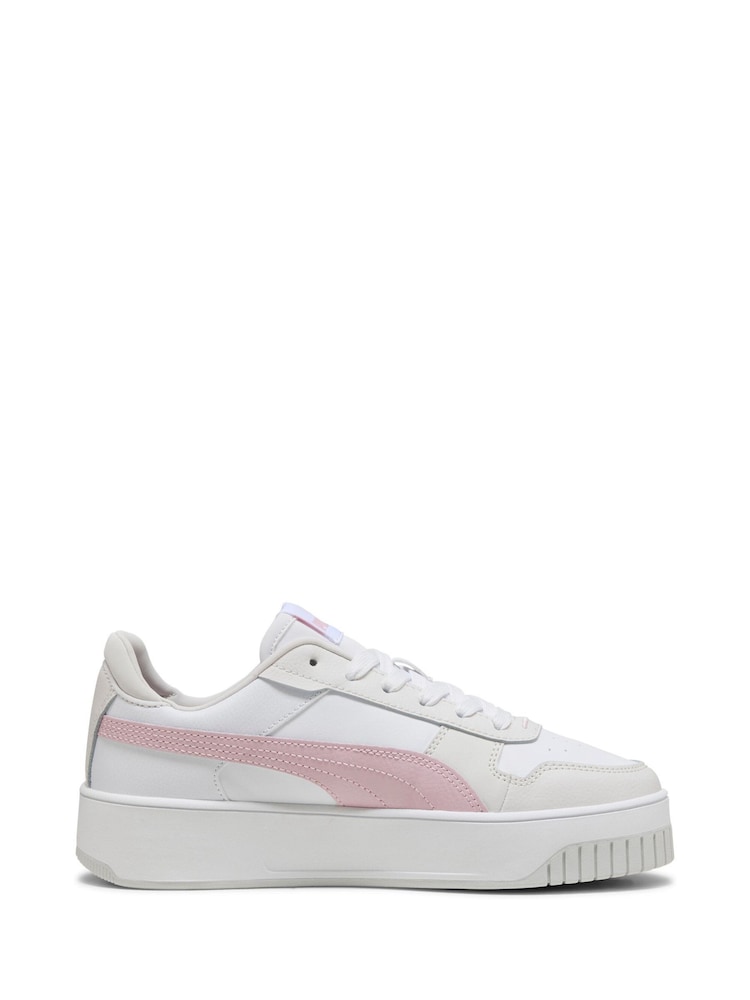 Puma White Womens Carina Street Sneakers - Image 1 of 6