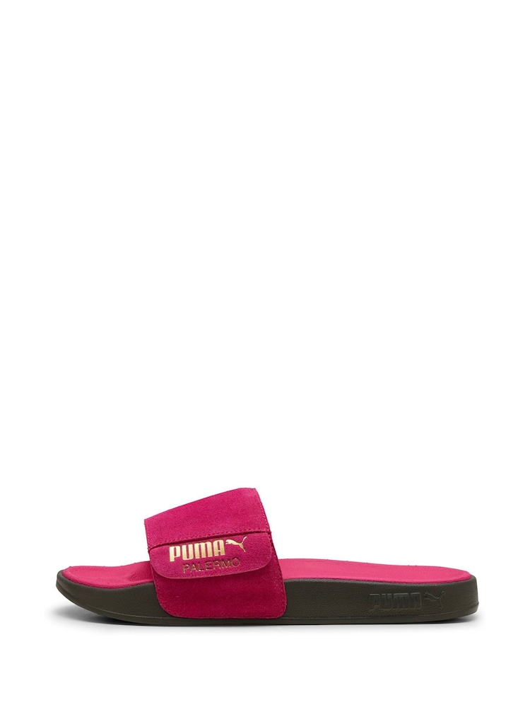 Puma Pink Leadcat 2.0 Palermo Foil Slides - Image 2 of 5