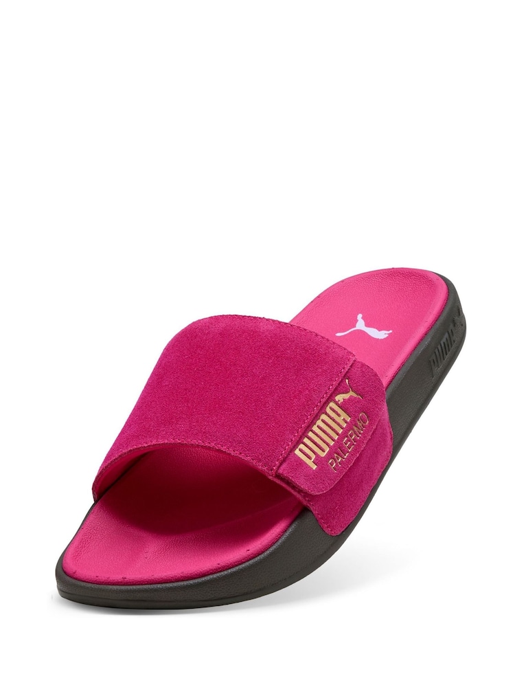 Puma Pink Leadcat 2.0 Palermo Foil Slides - Image 3 of 5
