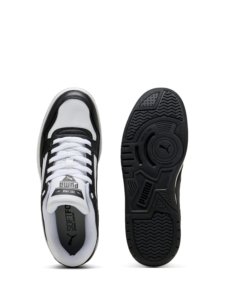 Noir/Blanc - Baskets Puma Rebound rétro - Image 4 of 5
