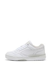 Puma White Rebound Retro Sneakers - Image 2 of 6