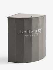 Grey Country  Laundry Corner Hamper Basket - Image 1 of 1
