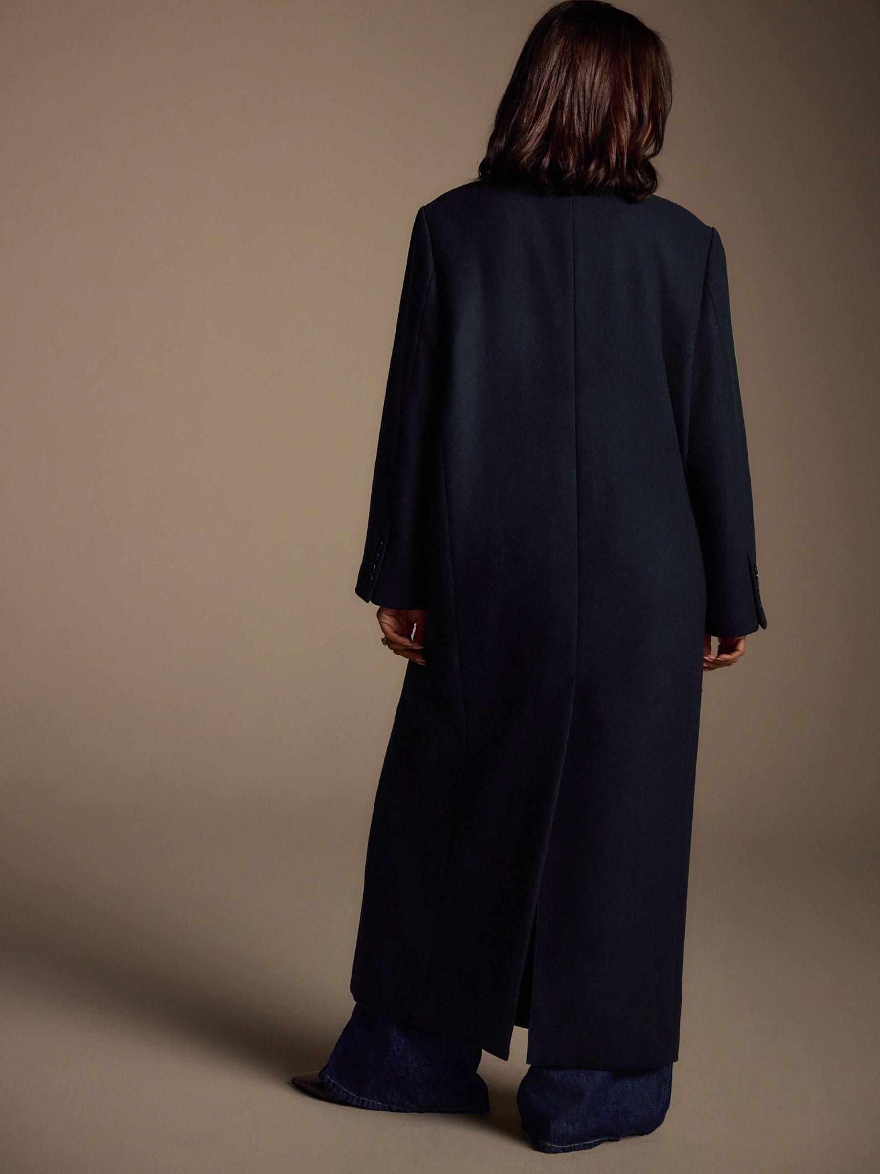 Buy Navy Blue N. Premium Wool Blend Long Coat from Next Luxembourg