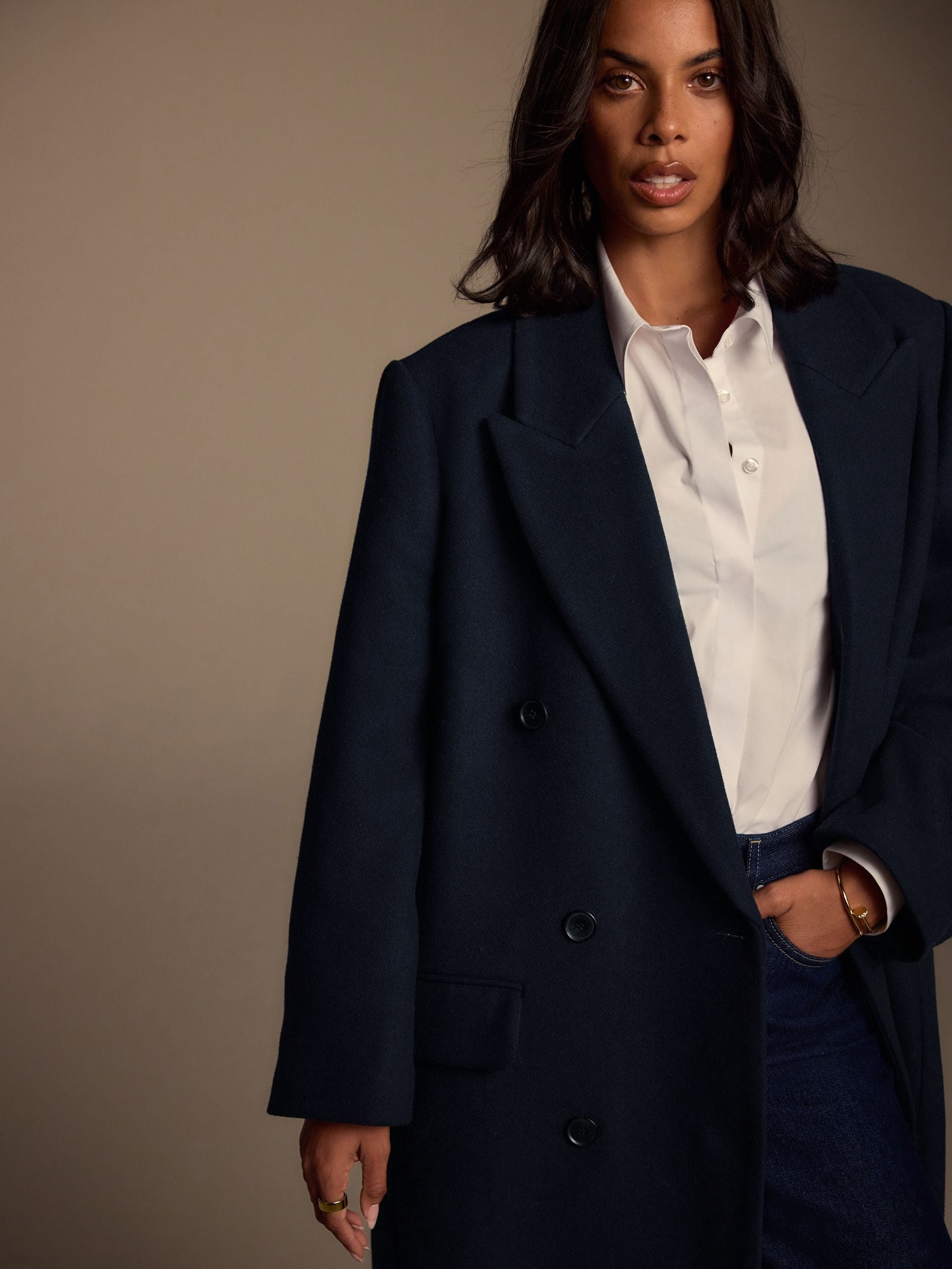 Buy Navy Blue N. Premium Wool Blend Long Coat from Next Canada