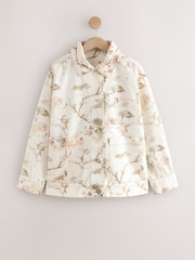 Ecru Bird Print Cotton Worker Jacket - Image 6 of 8