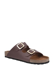 Cotswolds Lushill Brown Mules - Image 3 of 5