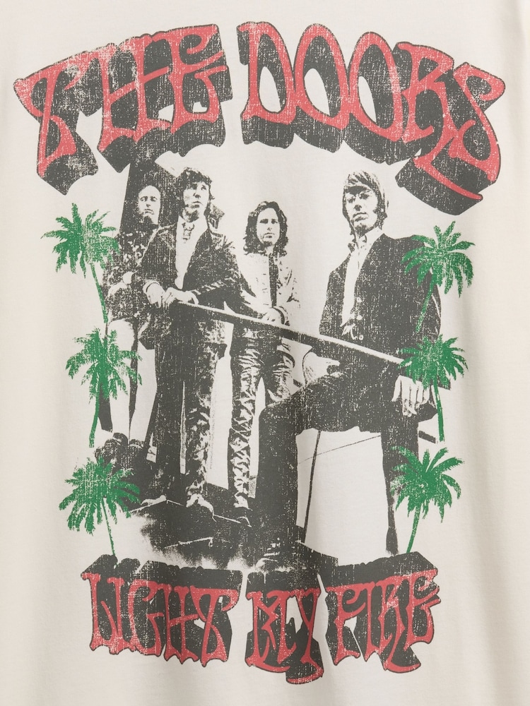 Gap Cream The Doors Short Sleeve Graphic Band T-Shirt - Image 5 of 5