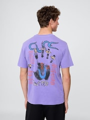 Gap Purple The Cure Relaxed Short Sleeve Graphic Band Tee - Image 2 of 5