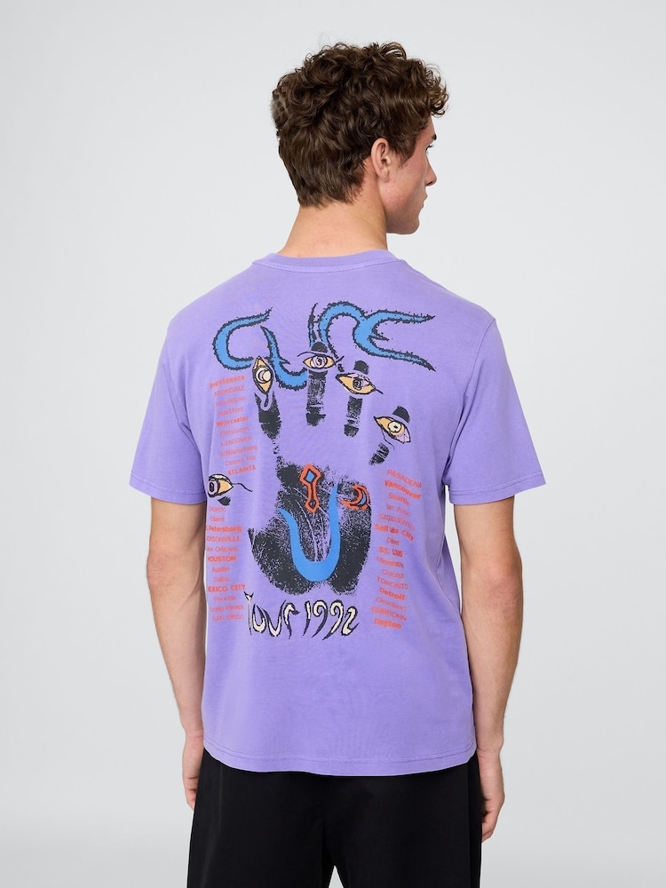 Gap Purple The Cure Relaxed Short Sleeve Graphic Band Tee - Image 2 of 5