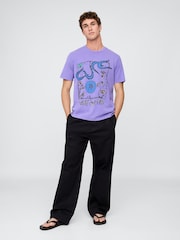 Gap Purple The Cure Relaxed Short Sleeve Graphic Band Tee - Image 3 of 5