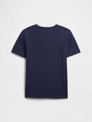 Gap Navy/Blue Graphic Crew Neck Short Sleeve T-Shirt (4-13yrs) - Image 2 of 3