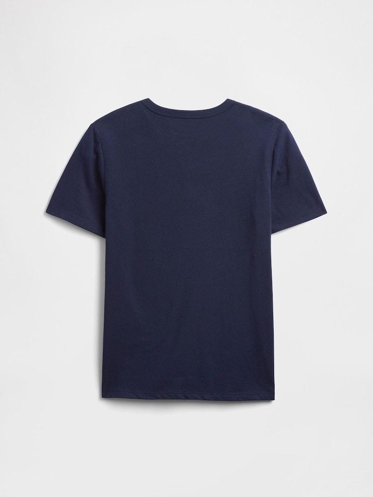 Gap Navy/Blue Graphic Crew Neck Short Sleeve T-Shirt (4-13yrs) - Image 2 of 3 Gap Navy/Blue Graphic Crew Neck Short Sleeve T-Shirt (4-13yrs) - Image 2 of 3