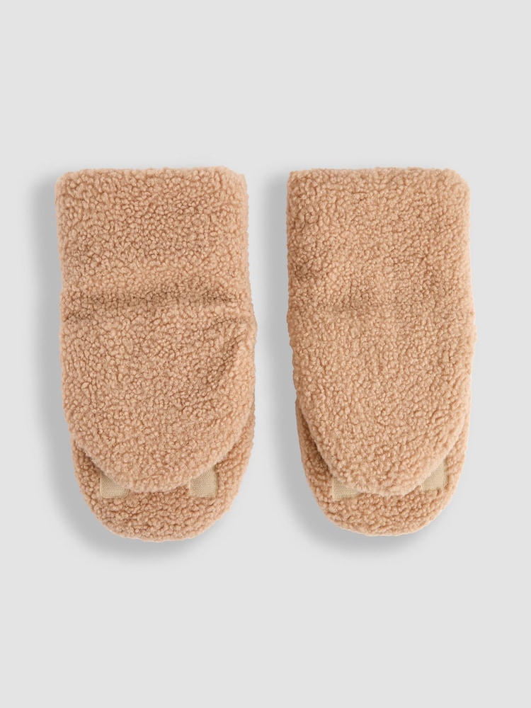 JoJo Maman Bébé Beige Borg Pram Gloves - Image 2 of 4