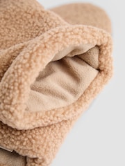 JoJo Maman Bébé Beige Borg Pram Gloves - Image 4 of 4