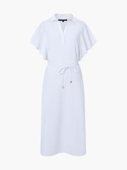 French Connection White Cambria 100% Cotton Belted Dress - Image 1 of 1