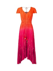 Joe Browns Orange Sunset Ombre Tassel Detail Maxi Dress - Image 7 of 7
