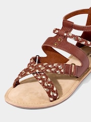 Joe Browns Brown Leather Gladiator Sandals - Image 6 of 6