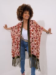 Joe Browns Velvet Paisley Fringe Kimono - Image 1 of 3