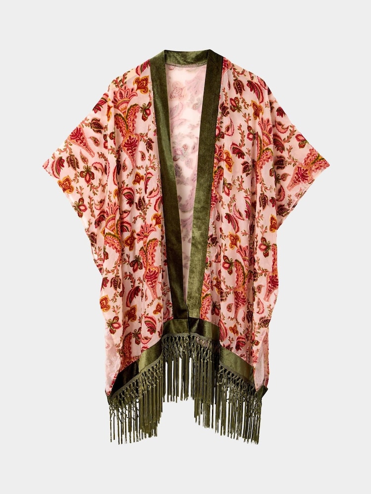 Joe Browns Velvet Paisley Fringe Kimono - Bild 3 von 3 Joe Browns Velvet Paisley Fringe Kimono - Bild 3 von 3