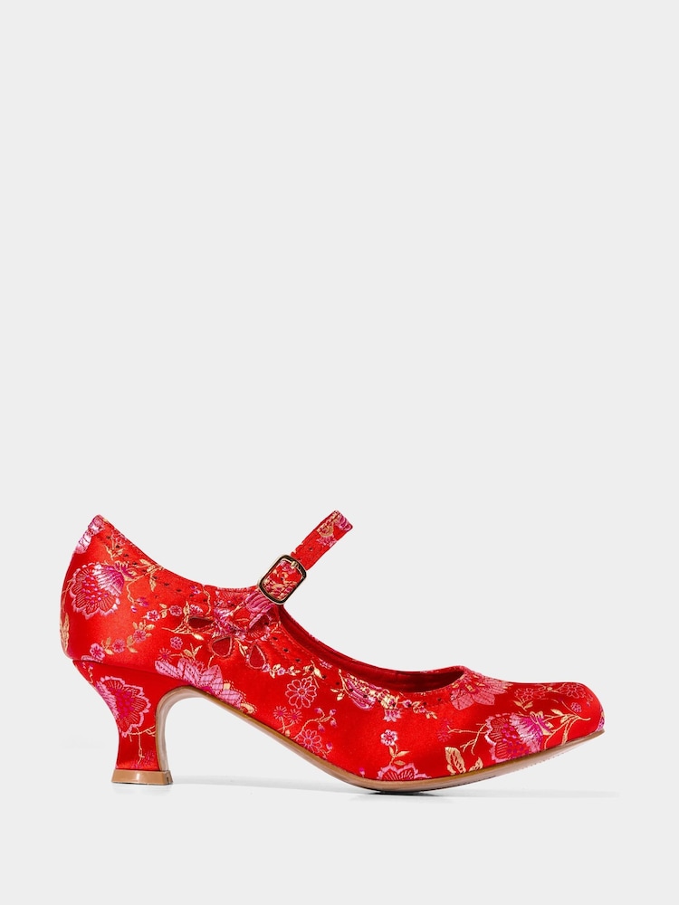 Joe Browns Satin Jacquard Mary Jane Heels - Imagen 1 de 5 Joe Browns Satin Jacquard Mary Jane Heels - Imagen 1 de 5