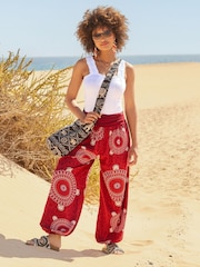 Joe Browns Cuffed Relaxed Print Lightweight Trousers - Image 1 of 7