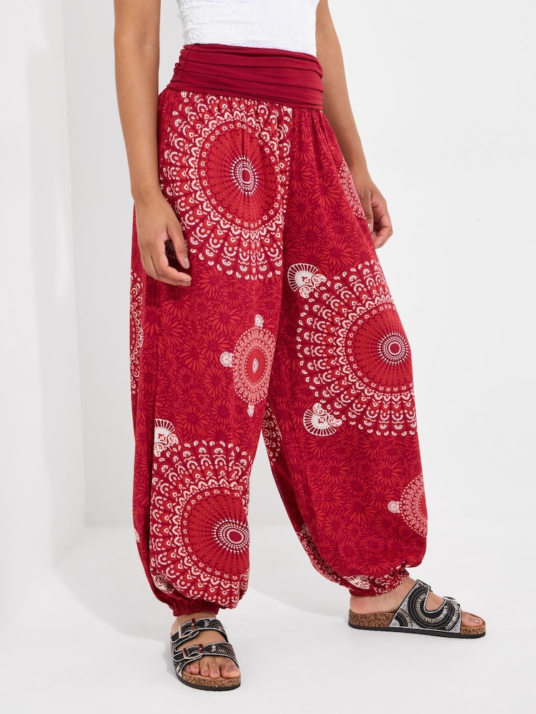 Joe Browns Cuffed Relaxed Print Lightweight Trousers - Image 2 of 7