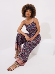 Joe Browns Strappy Floral Border Print Jumpsuit - Imagen 1 de 5