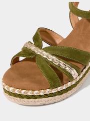 Joe Browns Green Braided Detail Studded Platform Sandals - Image 6 of 6