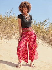 Joe Browns Relaxed Fit Contrast Floral Border Print Trousers - Image 1 of 7