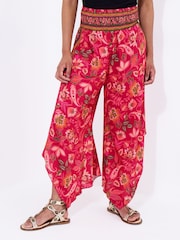 Joe Browns Relaxed Fit Contrast Floral Border Print Trousers - Image 2 of 7