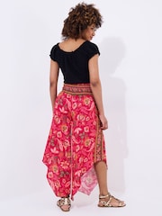 Joe Browns Relaxed Fit Contrast Floral Border Print Trousers - Image 4 of 7