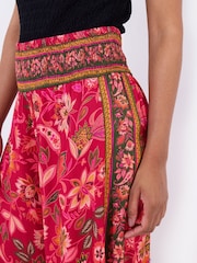 Joe Browns Relaxed Fit Contrast Floral Border Print Trousers - Image 6 of 7