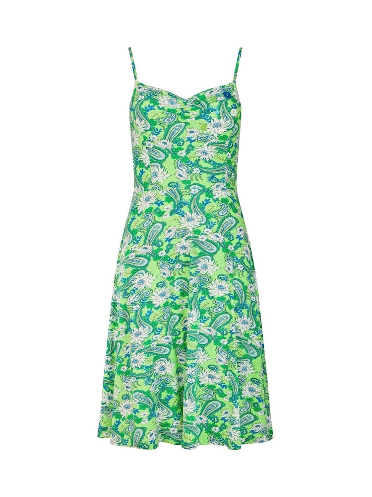 Joe Browns Green Paisley Floral Spaghetti Strap Jersey Sundress - Image 6 of 6