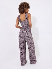 Joe Browns Purple Bolt Flowy Floral Wide-Leg Jumpsuit - Image 4 of 5