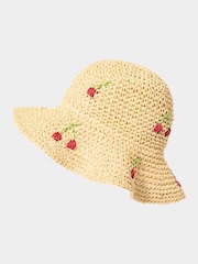 Joe Browns Natural Cherry Straw Cloche Hat - Image 2 of 4