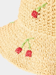 Joe Browns Natural Cherry Straw Cloche Hat - Image 4 of 4