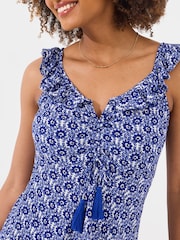 Joe Browns Blue Floral Tassel Trim Top - Image 3 of 7