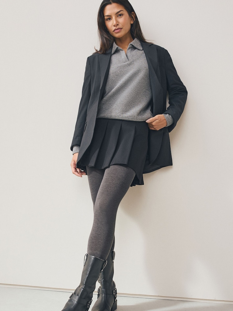 Grey Plain Thermal 100D Tights - Image 1 of 2 Grey Plain Thermal 100D Tights - Image 1 of 2
