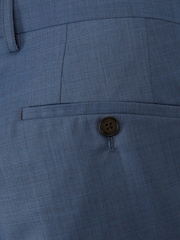Skopes Blue Tailored Fit Remo Wool Rich Suit Trousers - Image 3 of 4