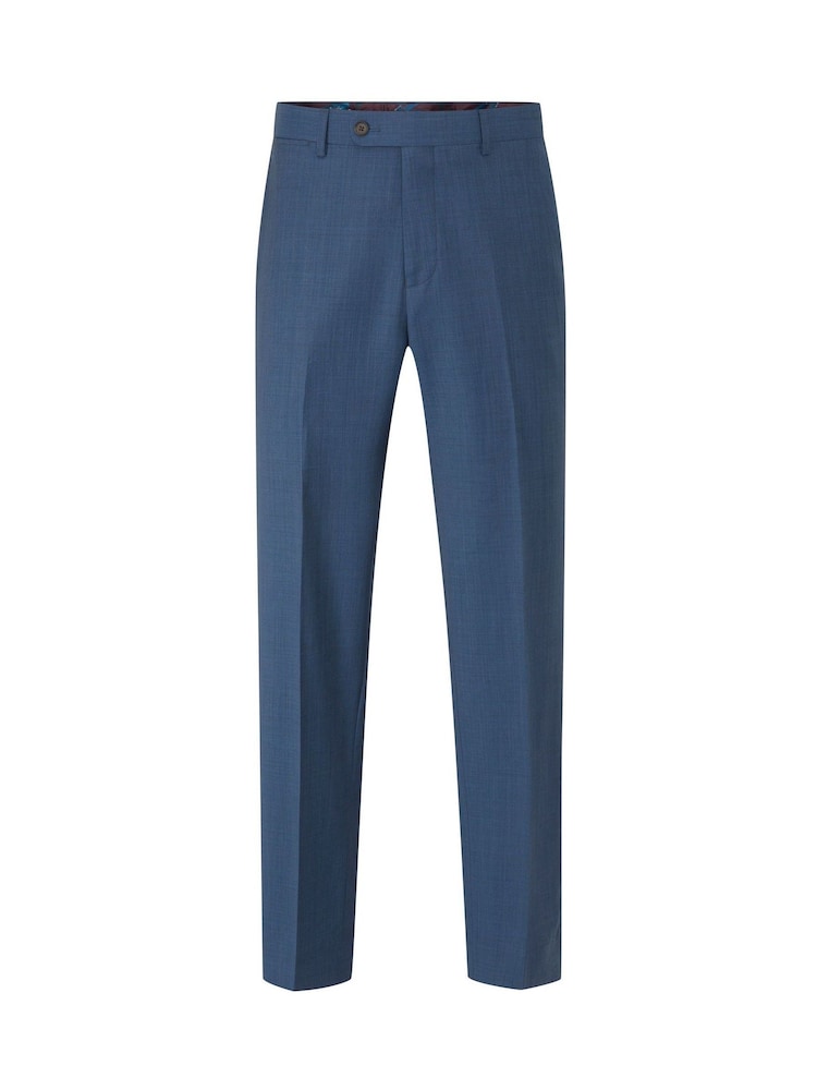 Skopes Blue Tailored Fit Remo Wool Rich Suit Trousers - Image 4 of 4