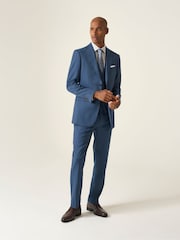 Skopes Blue Tailored Fit Remo Wool Rich Suit Jacket - Image 1 of 8