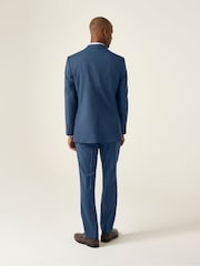 Skopes Blue Tailored Fit Remo Wool Rich Suit Jacket - Image 3 of 8
