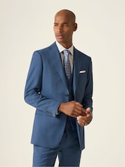 Skopes Blue Tailored Fit Remo Wool Rich Suit Jacket - Image 4 of 8