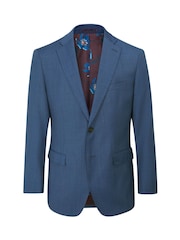 Skopes Blue Tailored Fit Remo Wool Rich Suit Jacket - Image 7 of 8