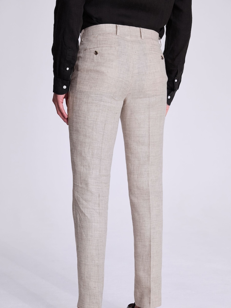 MOSS Tailored Fit 100% Linen Trousers - Imagen 2 de 3
