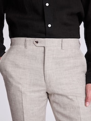 MOSS Tailored Fit 100% Linen Trousers - Imagen 3 de 3