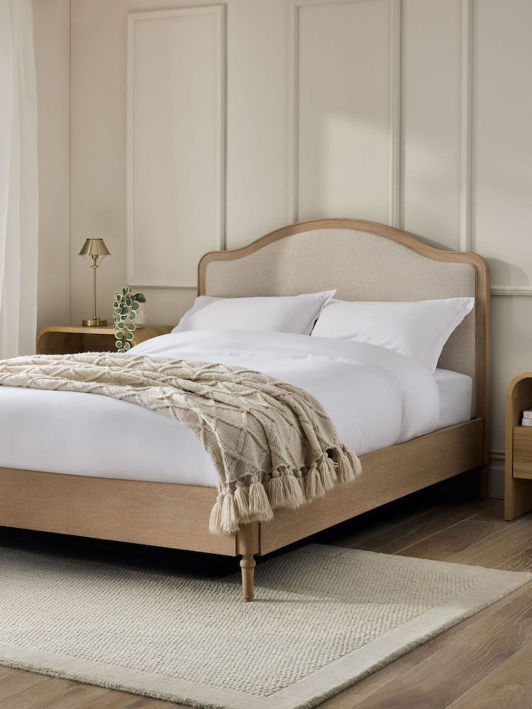 Tweedy Plain Light Natural Lily Wooden Ottoman Storage Ottoman Storage Bed Frame - Image 1 of 6