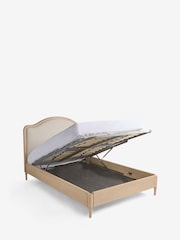 Tweedy Plain Light Natural Lily Wooden Ottoman Storage Ottoman Storage Bed Frame - Image 6 of 6