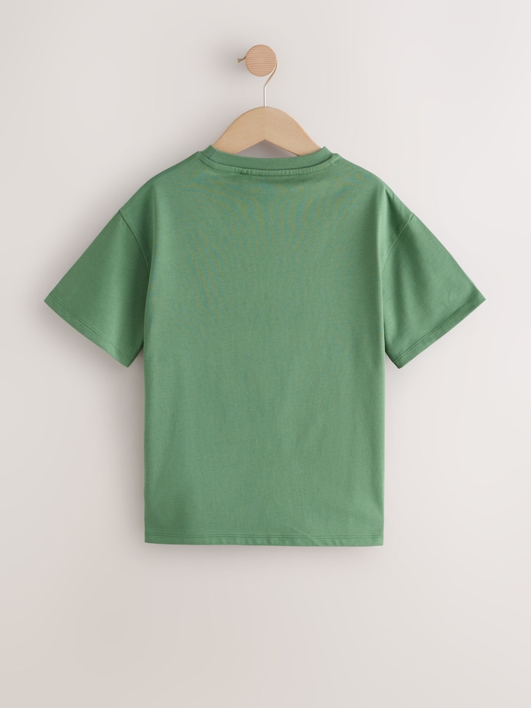 Green Avocado Oversized Graphic Print T-Shirt (3-16yrs) - Image 2 of 4 Green Avocado Oversized Graphic Print T-Shirt (3-16yrs) - Image 2 of 4